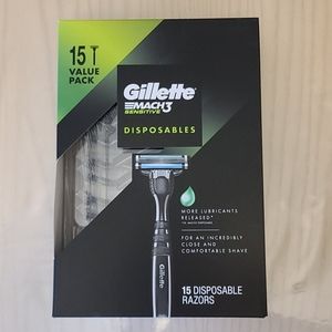 Gillette mach3 disposable men's razors 15 pack